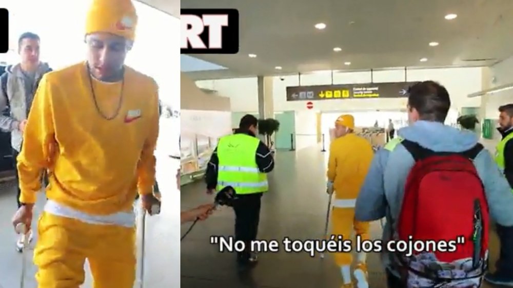 Neymar perdió los papeles en el aeropuerto. Collage/Sport