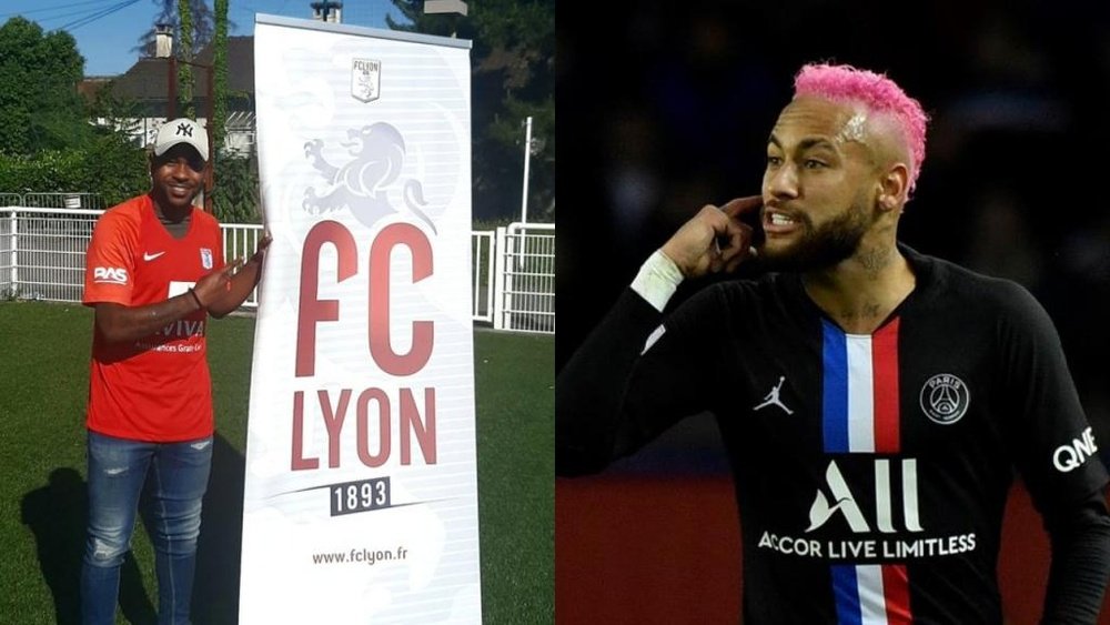 Primo de Neymar jogará na Sexta Divisão da França. Twitter/FCLyonOfficiel/EFE