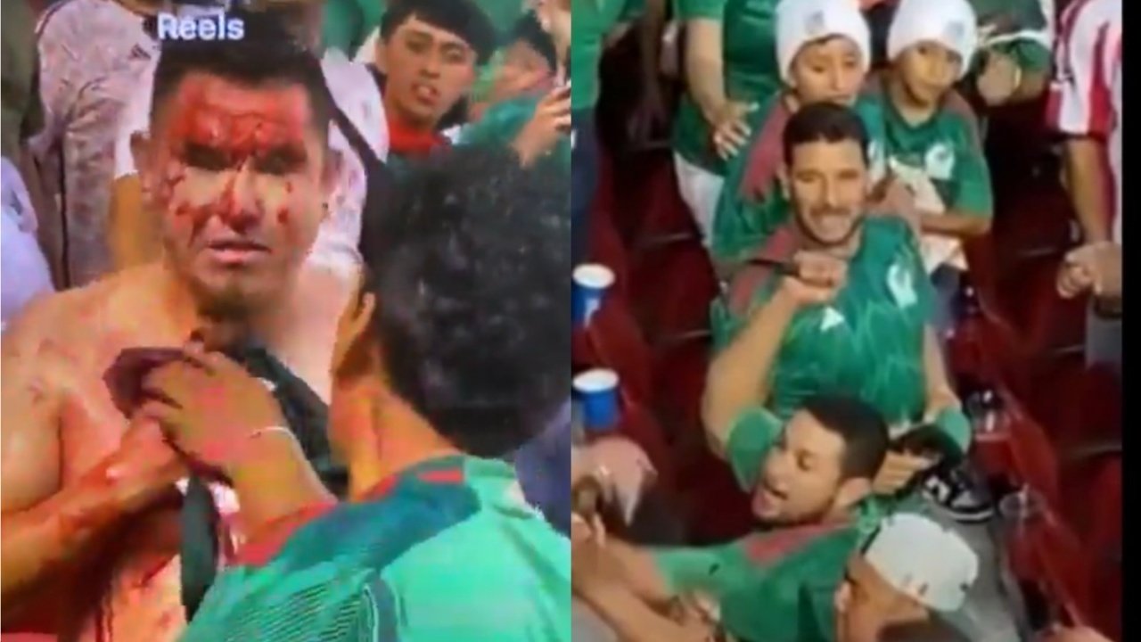 ¡Apuñalan a un aficionado en una trifulca en el México-Catar!
