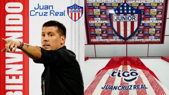 Juan Cruz Real es entrenador de Junior. Twitter/JuniorClubSA