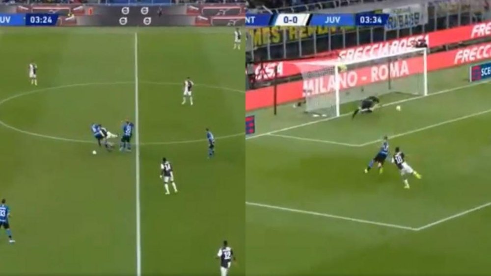 Dybala colocou a Juve na frente aos 3 minutos. Collage/Vamos