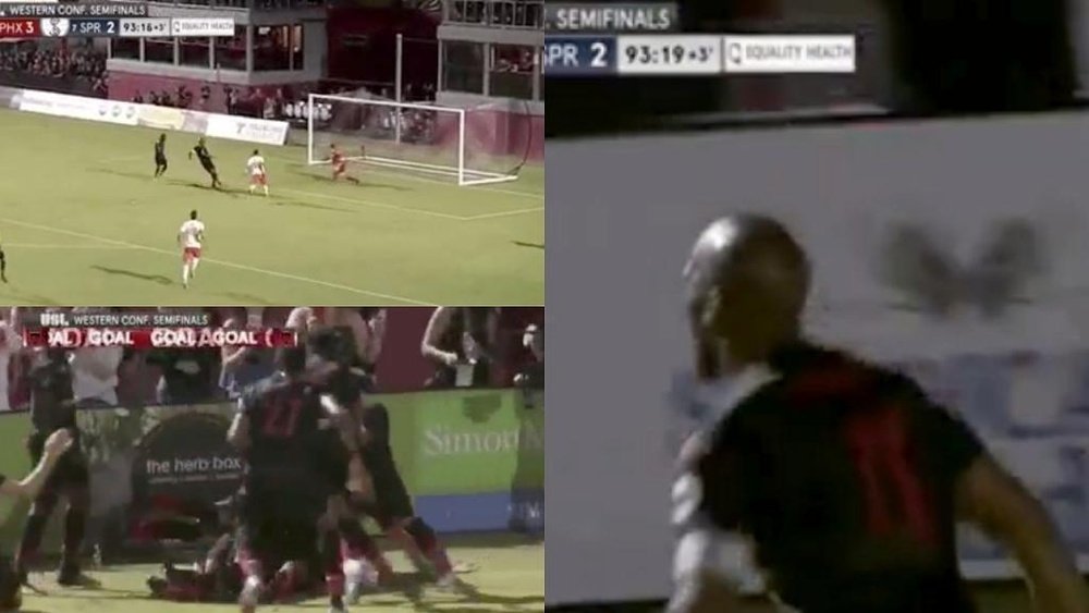 Drogba scored the winning goal in the 93rd minute. Captura