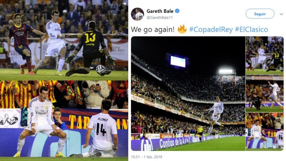 Bale destrozó al Barcelona en Mestalla. Collage/GarethBale