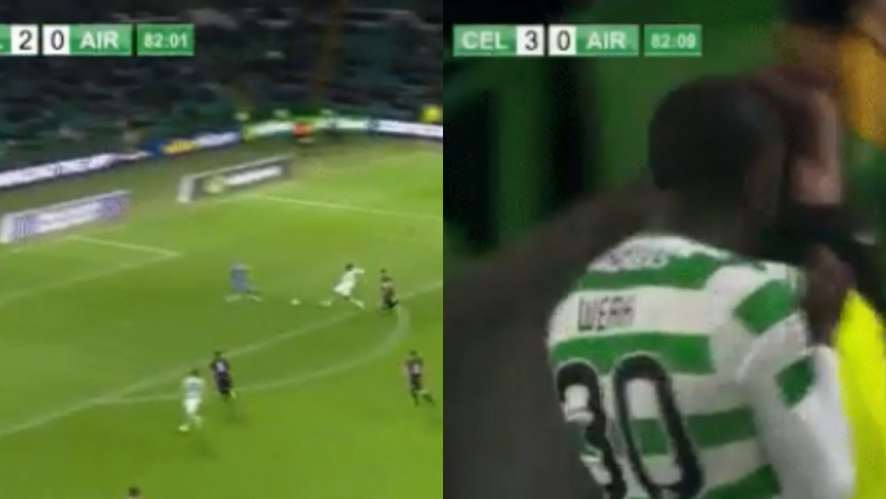 Weah marque déjà avec son nouveau club. Collage/CelticTV