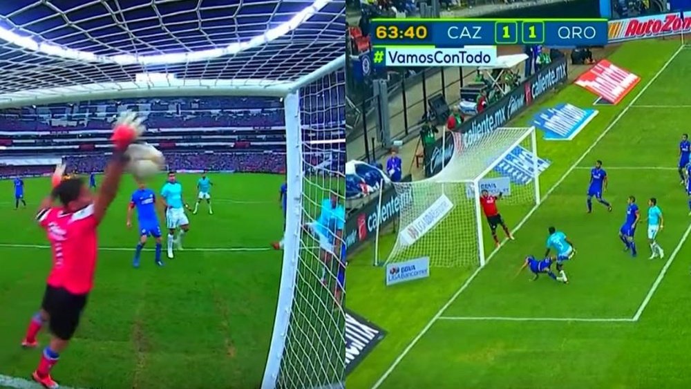 El VAR, protagonista en el gol de Querétaro. Captura