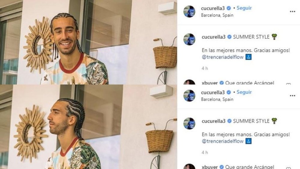 Cucurella deja atrás la melena y sorprende con su nuevo peinado. Instagram/cucurella3