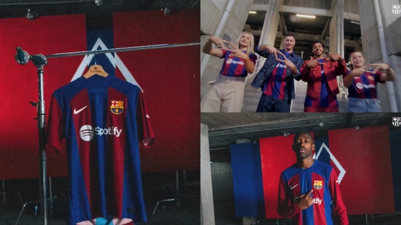 FC Barcelona  Las primeras fotos reales de la nueva camiseta del Barça  para la temporada 2023/24
