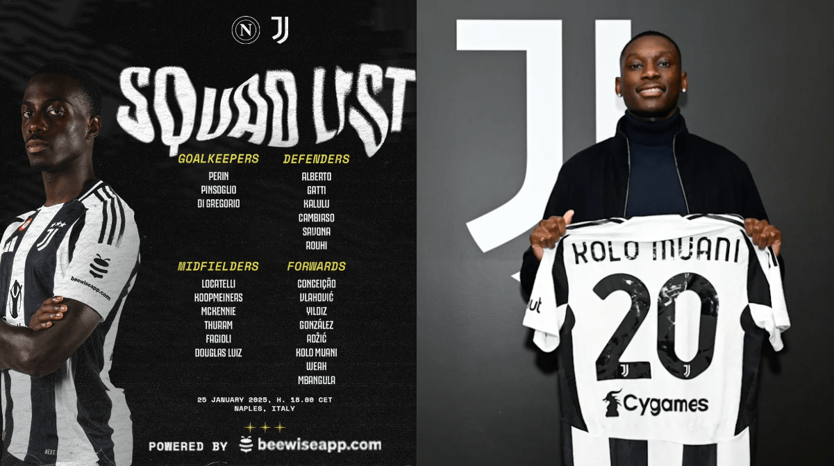 Due grandi novità tra i convocati della Juve per il Napoli