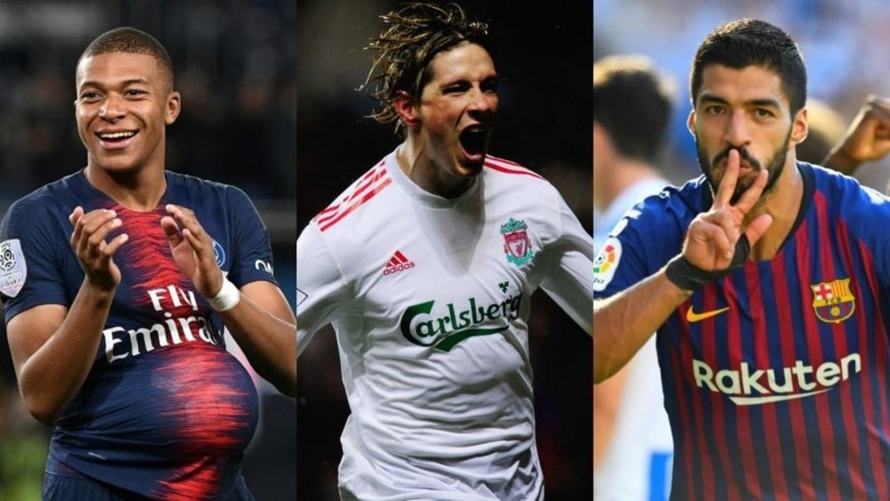 Mbappé, Torres y Luis Suárez fueron protagonistas de los mercados en distintos años. AFP/EFE