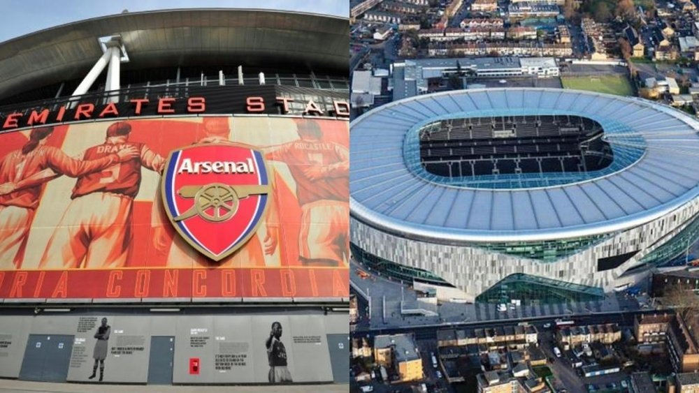 How Spurs' stadium compares to Arsenal's Emirates. TottenhamHostpur/AFP