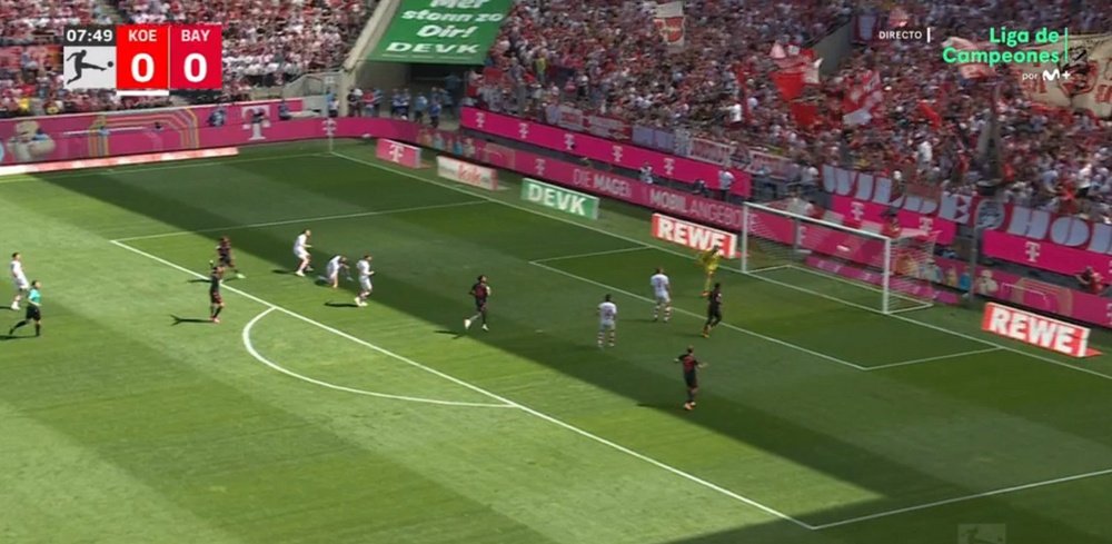 Coman gives Bayern the lead. Screenshot/Movistar+