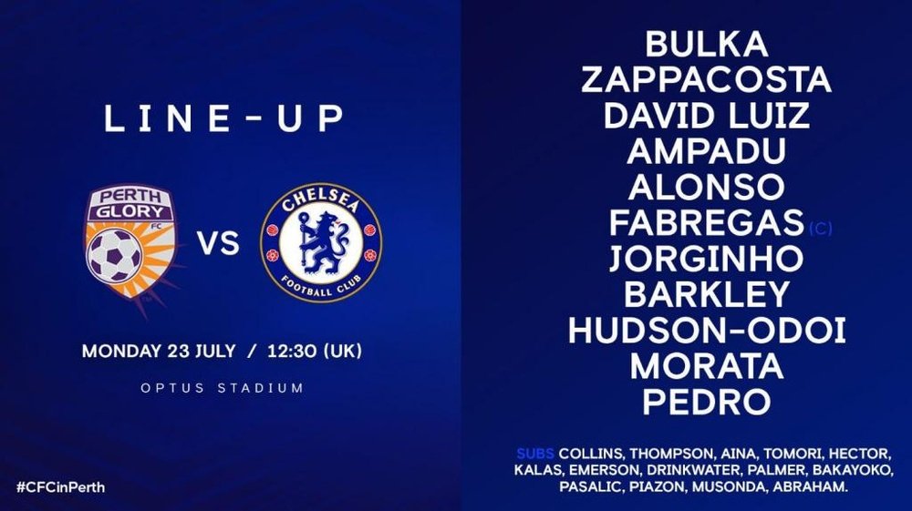 Compo de Chelsea. Twitter/ChelseaFC