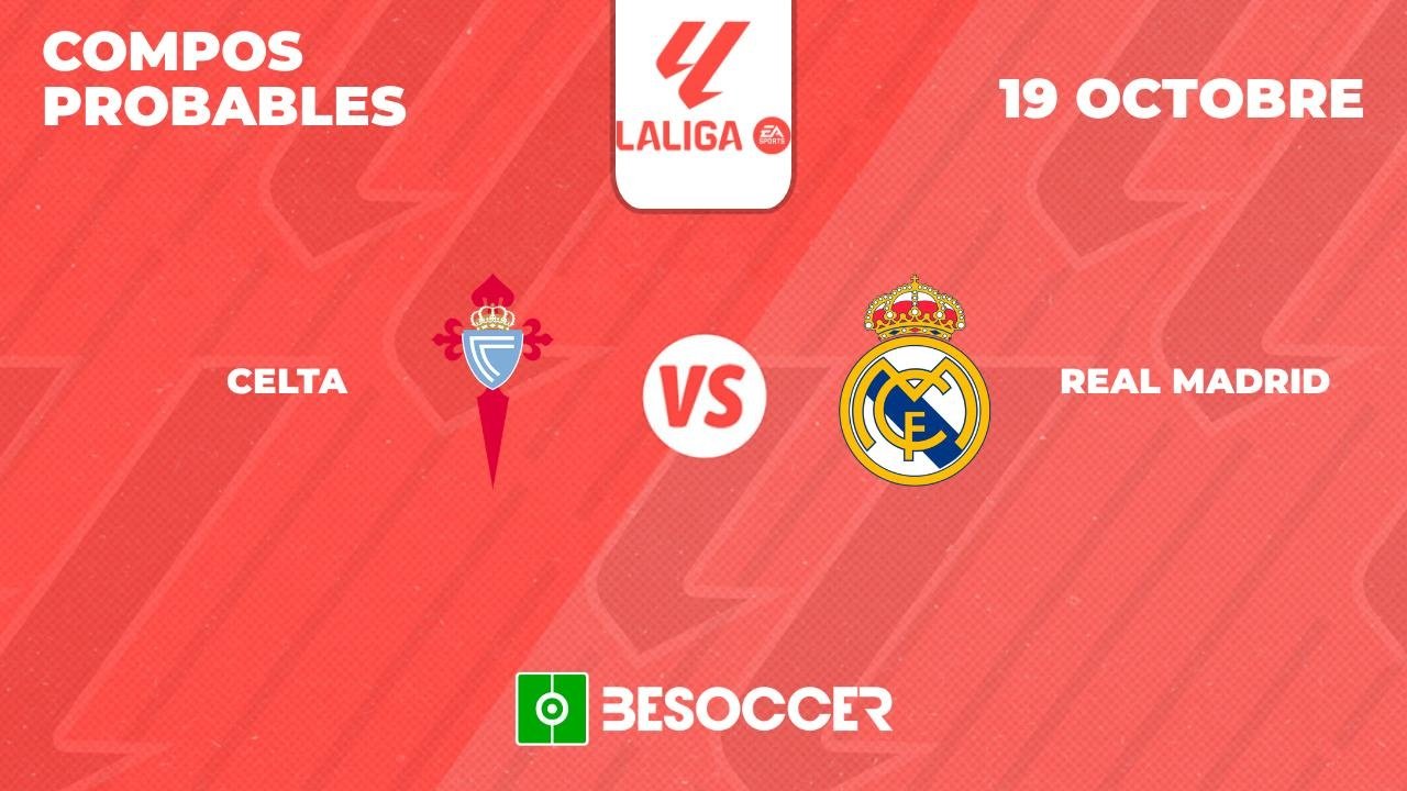 Voici les compositions probables du match qui va opposer ce soir le Celta de Vigo et le Real Madrid lors de la dixième journée de Liga 2024-25, à 21:00 (CEST).