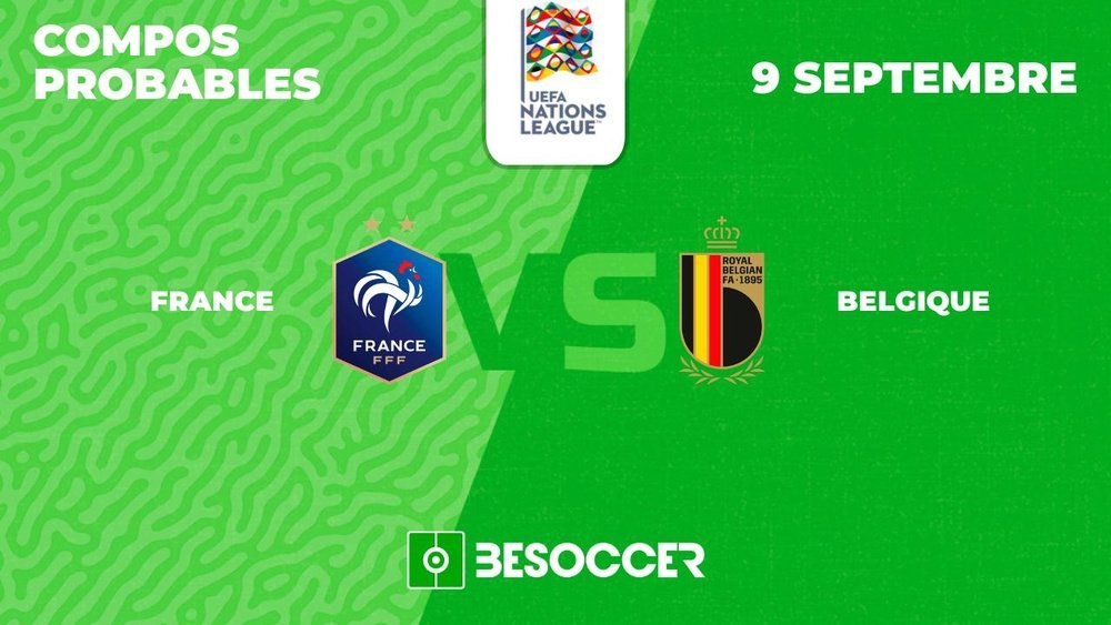 Compos Probables France - Belgique / Ligue des Nations. BeSoccer