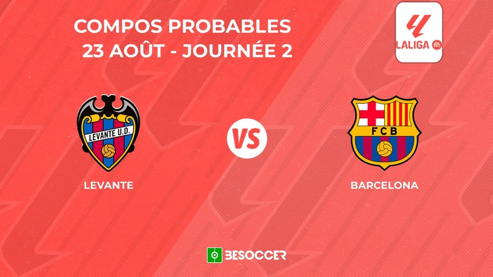 Compos probables Levante - FC Barcelone. BeSoccer