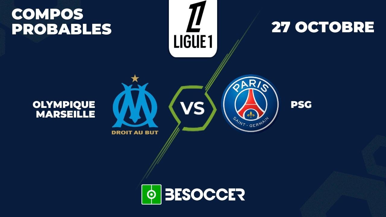Compos Probables Marseille - PSG. BeSoccer