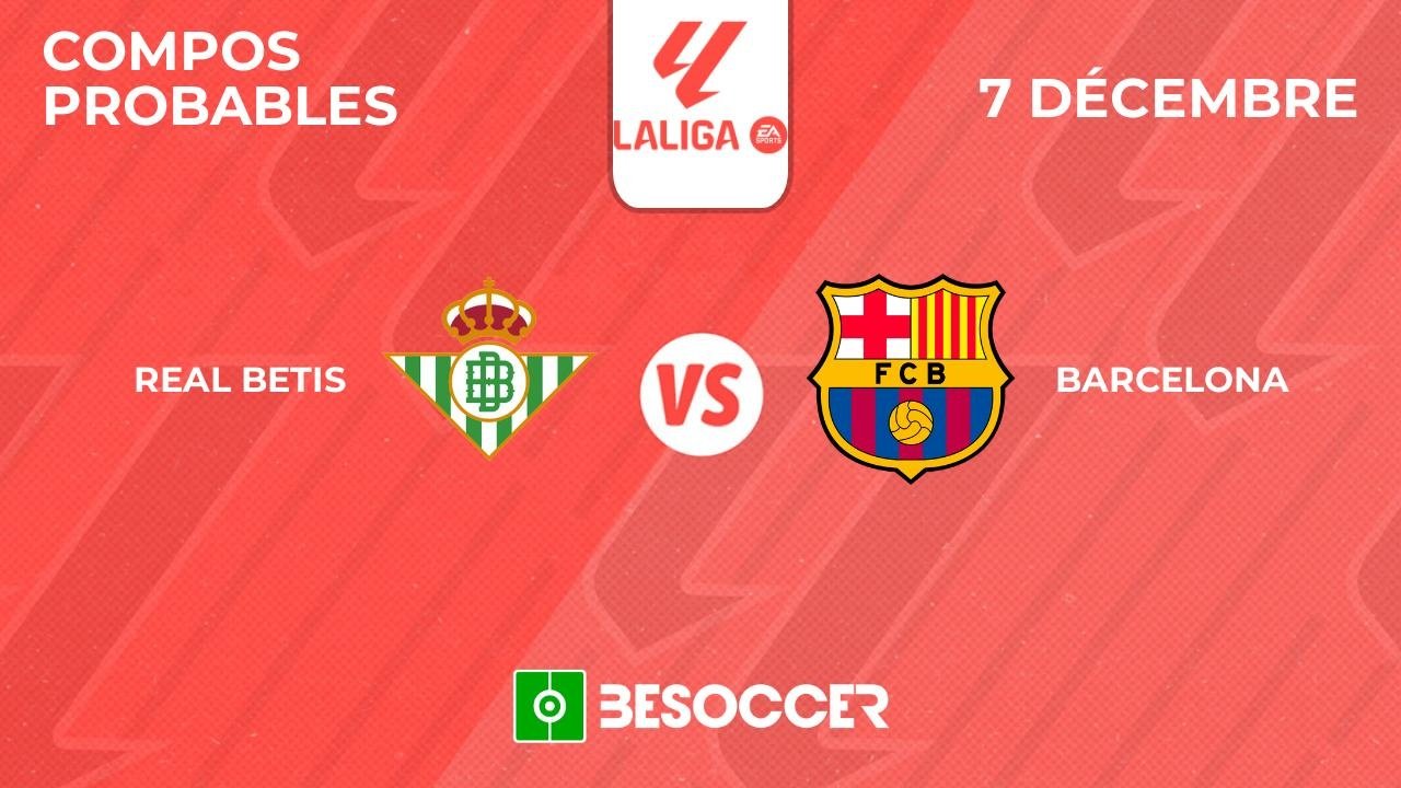 Compos probables Real Betis - FC Barcelone