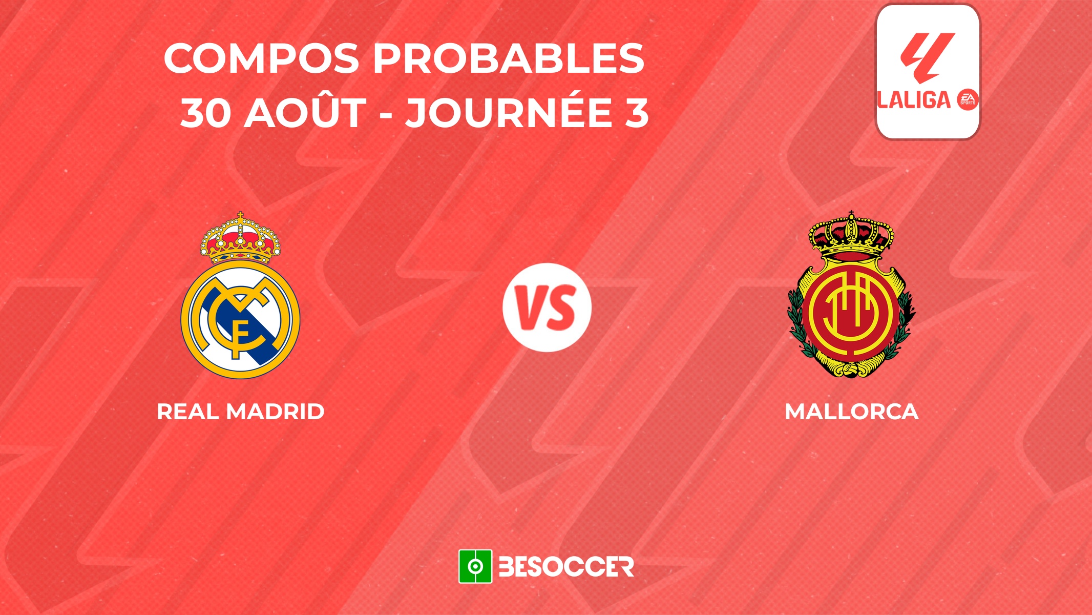 Compositions probables Real Madrid - Mallorca. BeSoccer