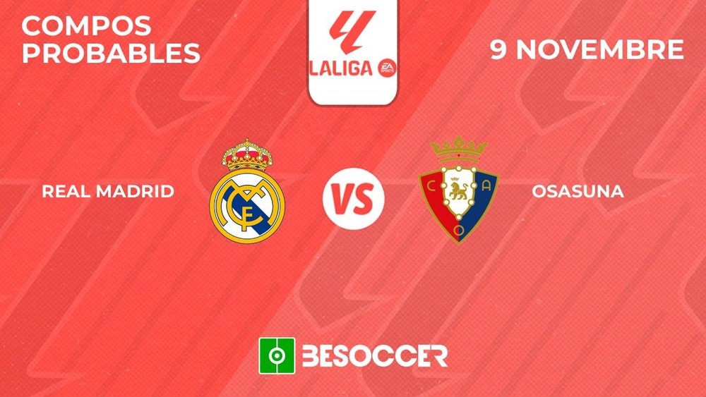 Compos Probables Real Madrid - Osasuna. BeSoccer