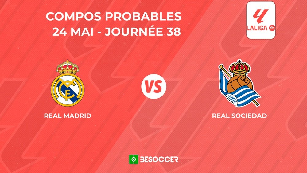 Compos probables Real Madrid - Real Sociedad. BeSoccer