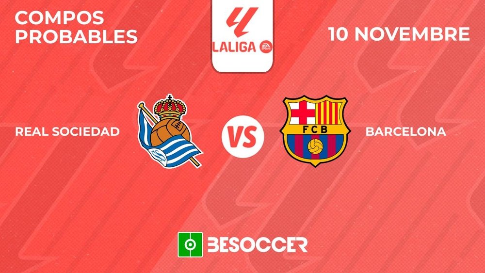 Compos Probables Real Sociedad - FC Barcelone. BeSoccer