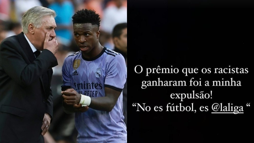 El mensaje de Vinicius en Instagram. AFP - Captura Instagram
