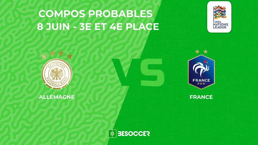 Compositions probables Allemagne - France. BeSoccer