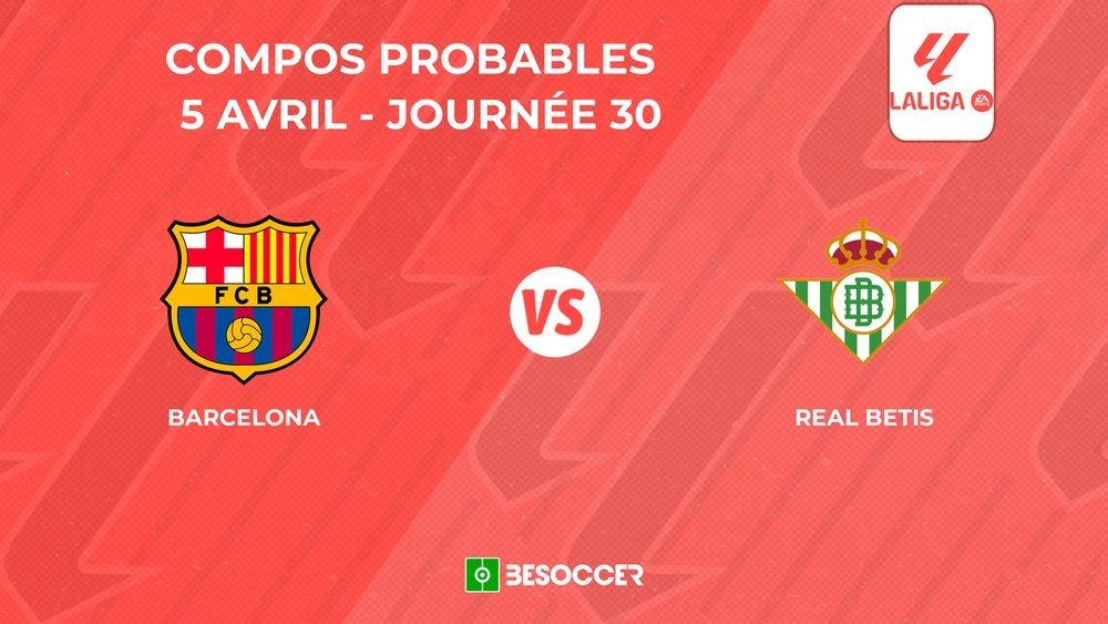 Compositions probables Barcelone-Betis. BeSoccer