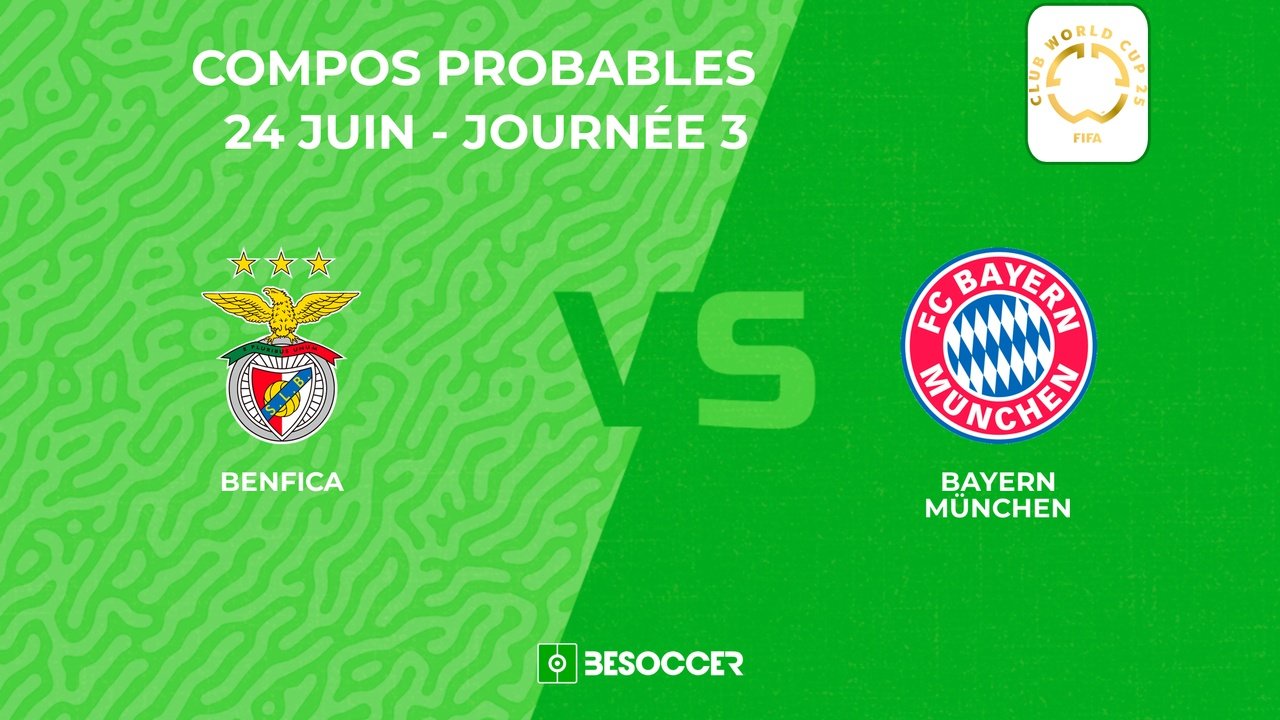 Compositions probables Benfica - Bayern Munich. BeSoccer