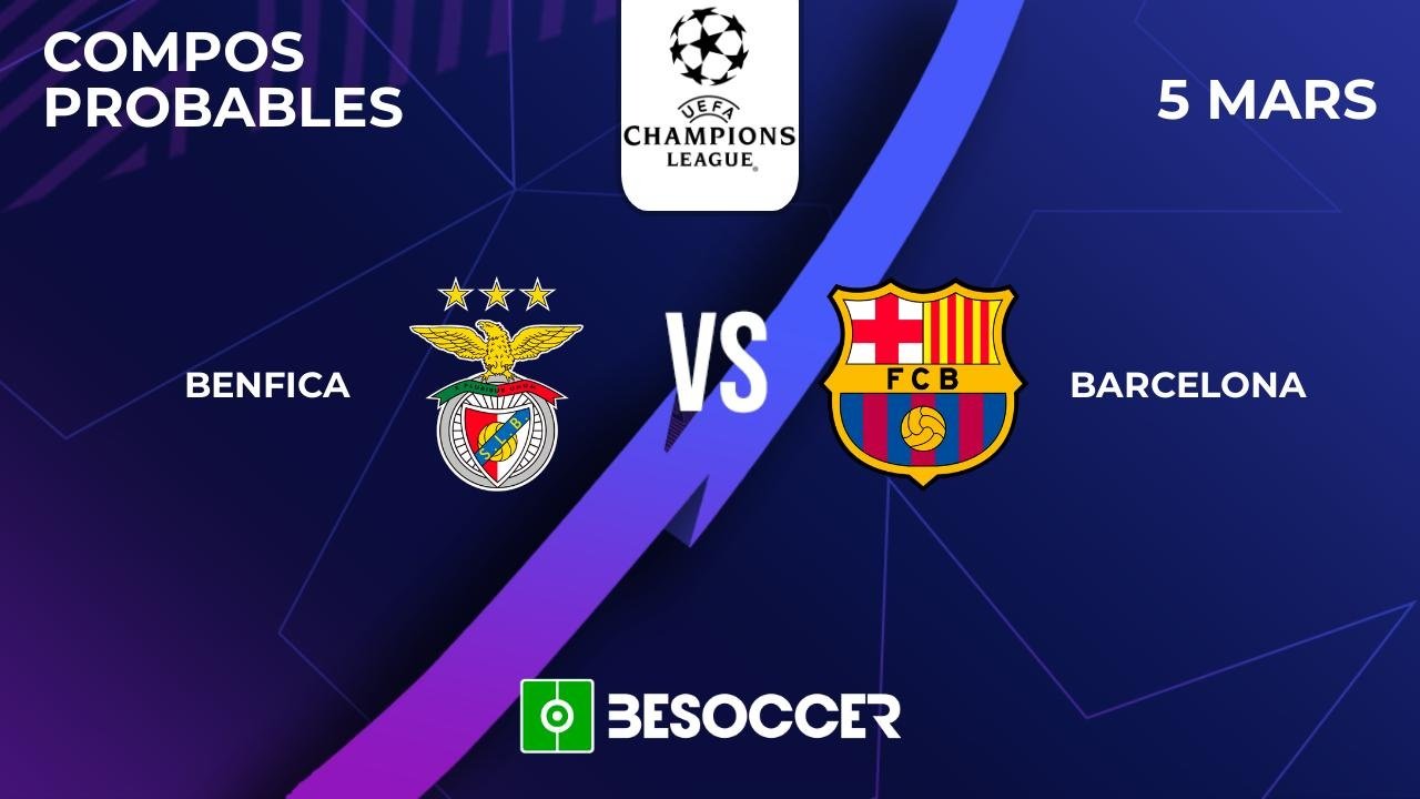 Compositions probables Benfica - FC Barcelone