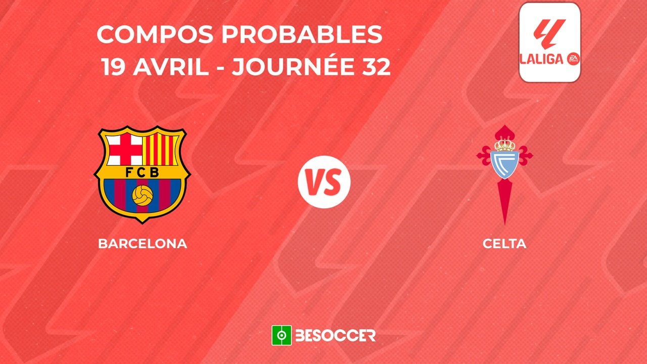 Compositions probables FC Barcelone-Celta. BeSoccer