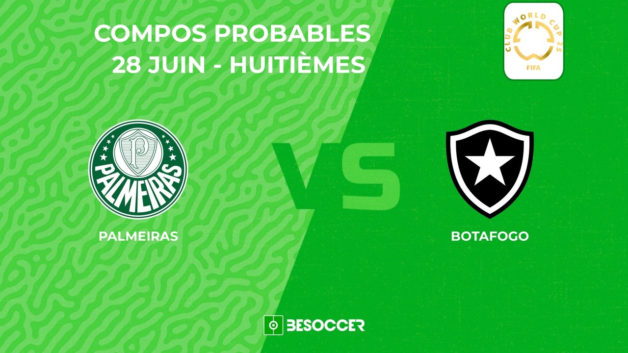 Compositions probables Palmeiras - Botafogo. BeSoccer