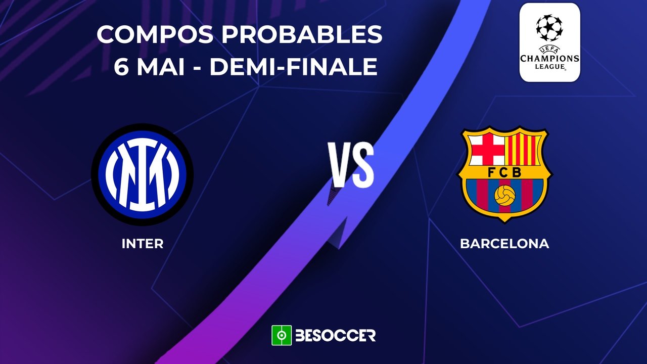 Compositions probables Inter - Barcelone. BeSoccer