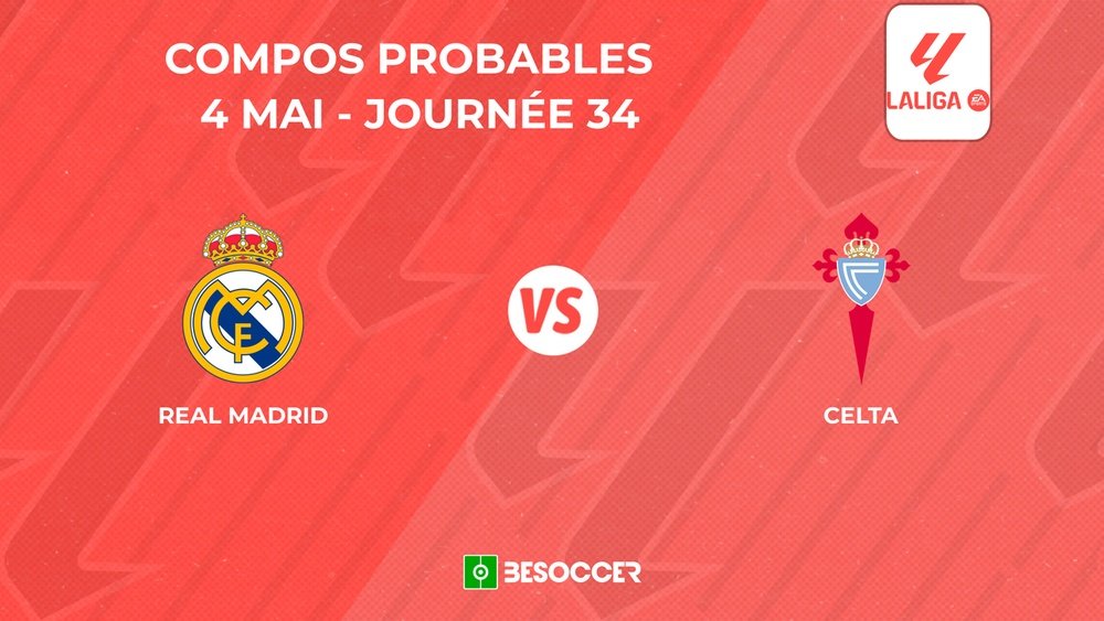 Compositions probables Real Madrid - Celta. BeSoccer
