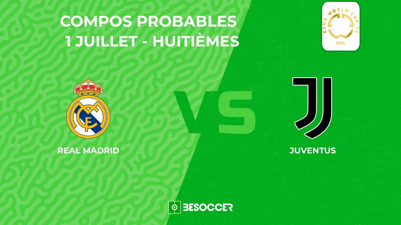 Compositions probables Real Madrid - Juventus. BeSoccer