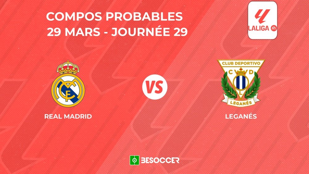 Compositions probables Real Madrid - Leganés, BeSoccer