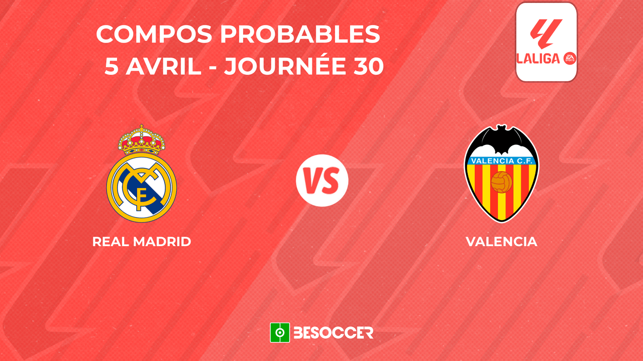 Compositions probables Real Madrid-Valence