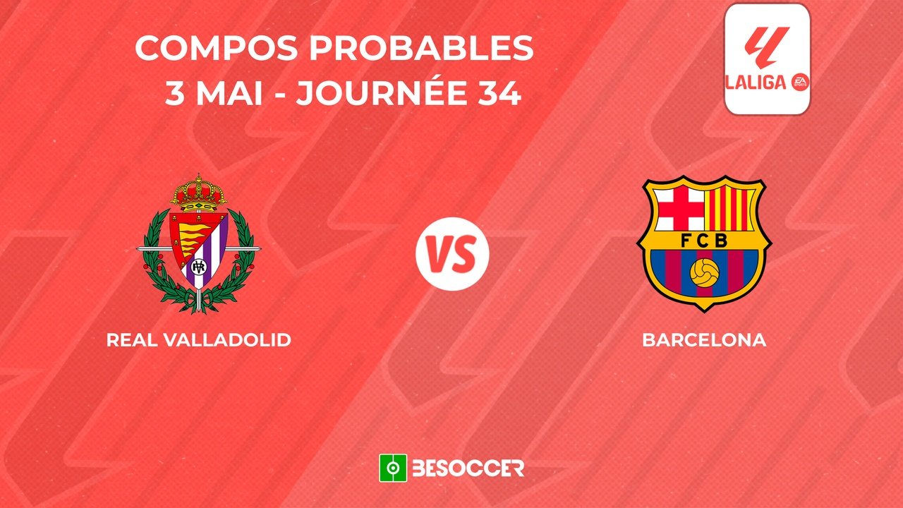 Compositions probables Real Valladolid - Barcelona. BeSoccer