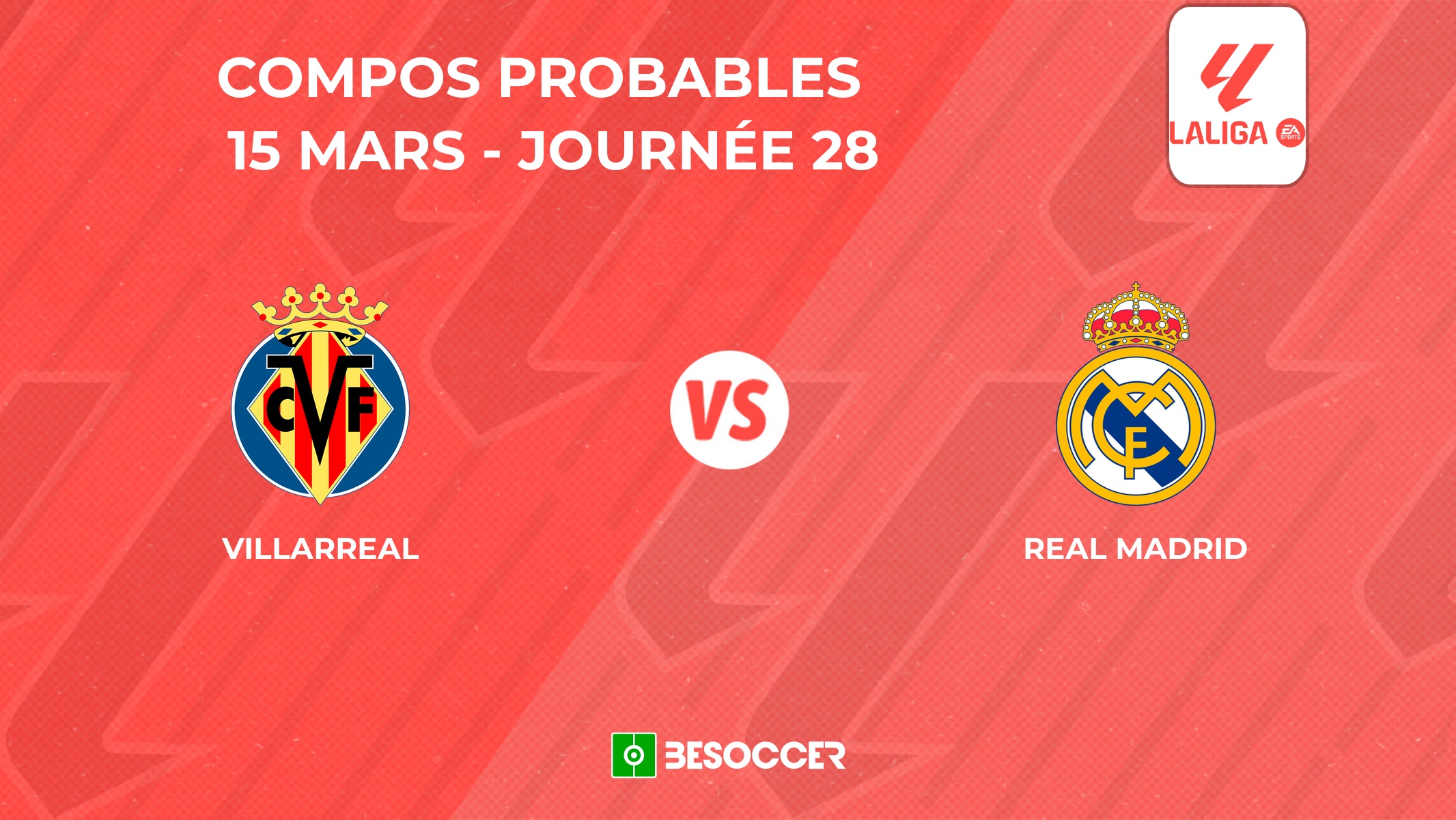 Compositions probables Villareal - Real Madrid. BeSoccer