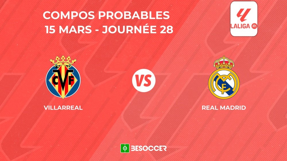 Compositions probables Villareal - Real Madrid. BeSoccer