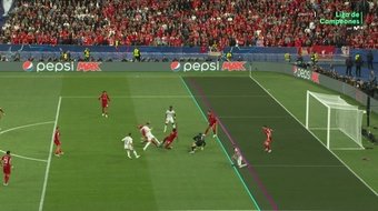 Benzema gave Madrid the lead and changed into whistled for offside...