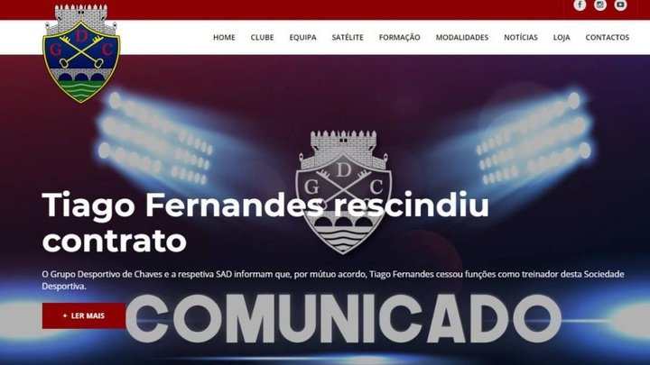 Tiago Fernandes rescindiu contrato com o Chaves