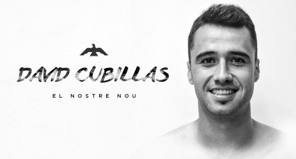 Así anunció el Castellón la renovación de David Cubillas hasta 2021. Twitter/CD_Castellón