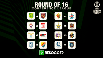 Here are the results of the Conference League Round of 16 draw. The first leg will be on 9th March and the second leg on 16th March.