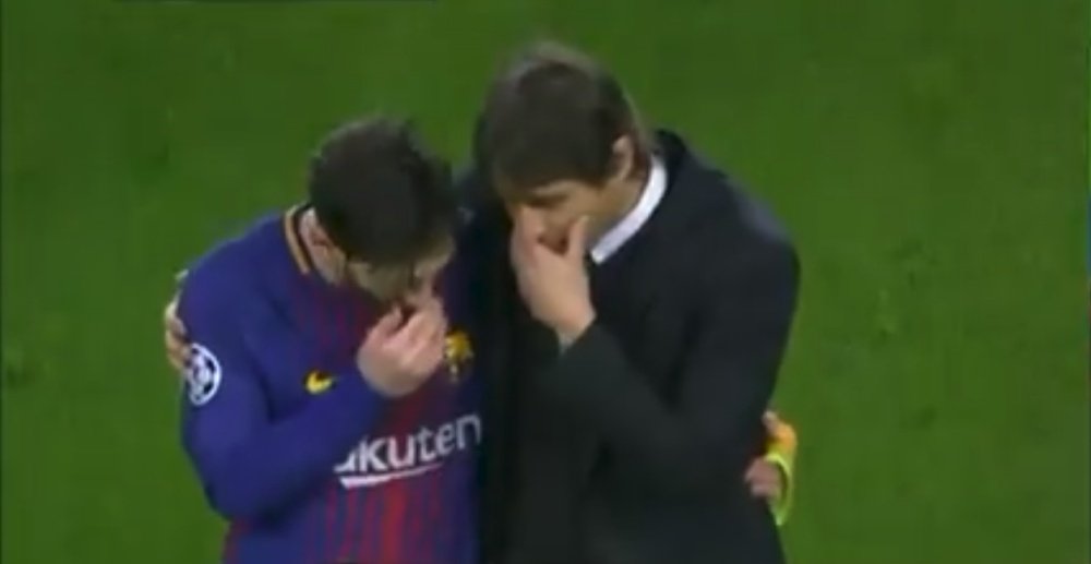 Conte elogiou Messi pessoalmente. Captura