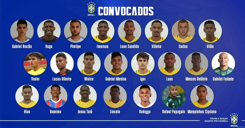 Vinicius, fuera de la lista para el Sudamericano Sub 20. CBF