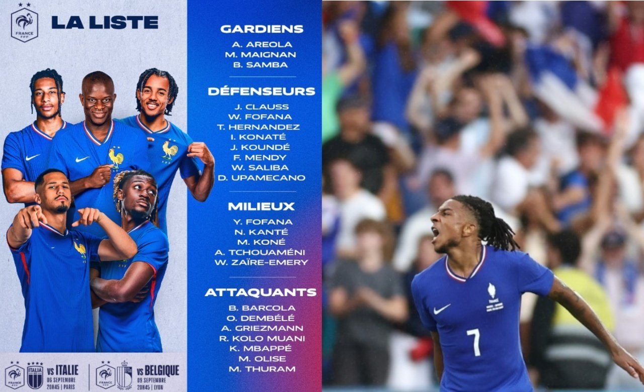 La nueva convocatoria de Francia. Twitter/equipedefrance-AFP