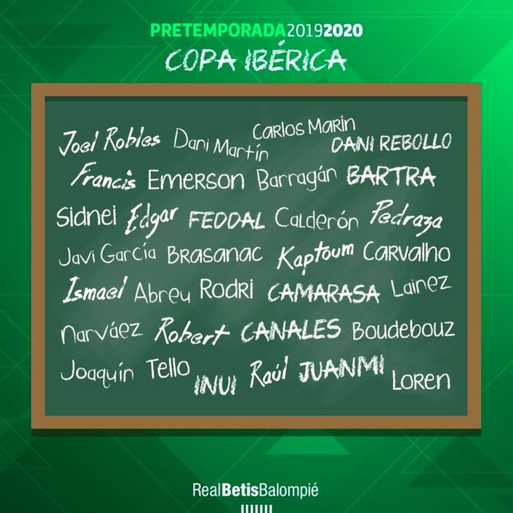 El Betis se enfrentará al Oporto en la Copa Ibérica. Twitter/RealBetisBalompié