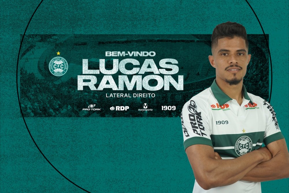Coritiba anuncia a chegada do lateral Lucas Ramon. Site oficial Coritiba