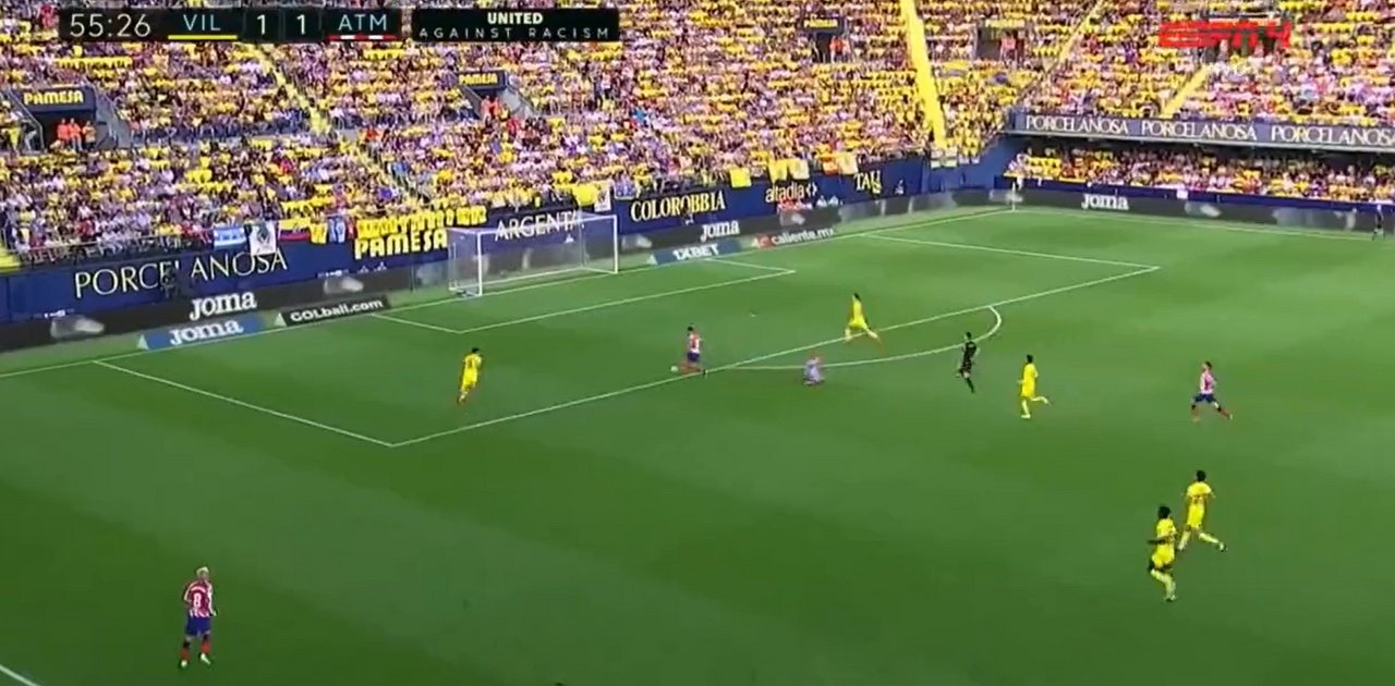 Correa gives Atletico the lead from his second goal. Screenshot/ESPN
